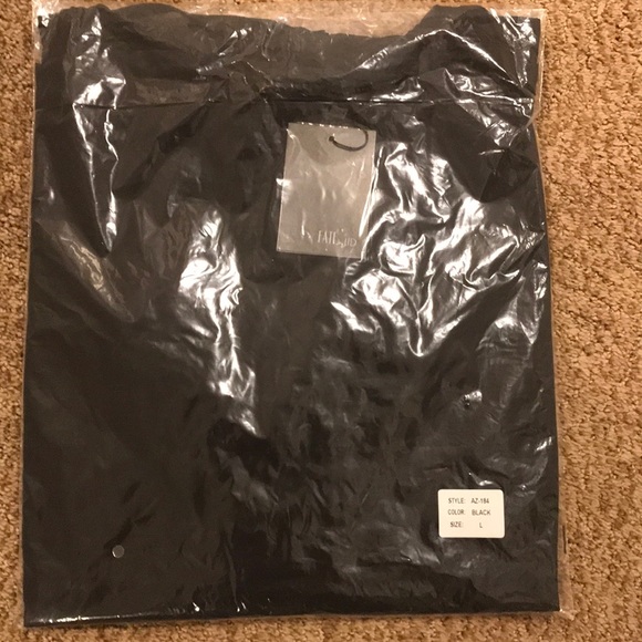 Elegant Slit Sleeve Black Top - Picture 4 of 4